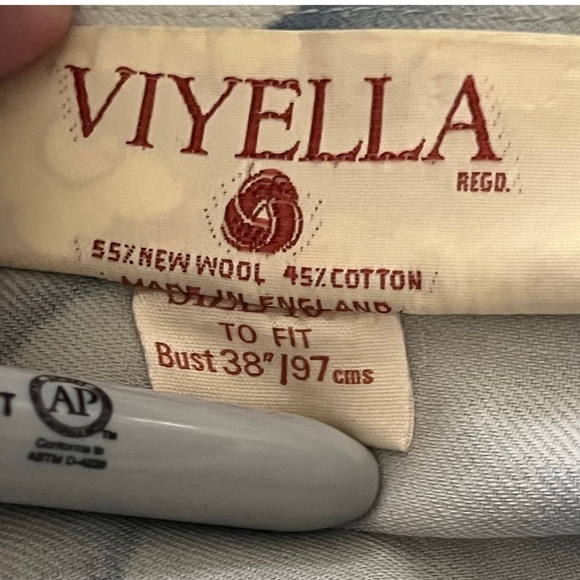 Vintage 1960s Misses' Mary Quant Londonpride Wool Cotton Wave Print Blouse // M - Picture 8 of 8